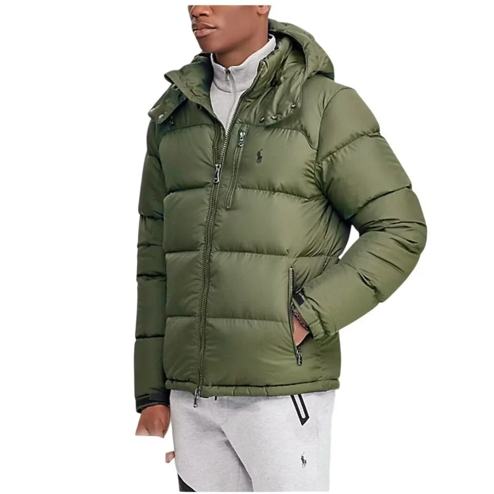 Polo Ralph Lauren Gorham Down Jacket Mens Large‎ Olive Green Puffer NWOT